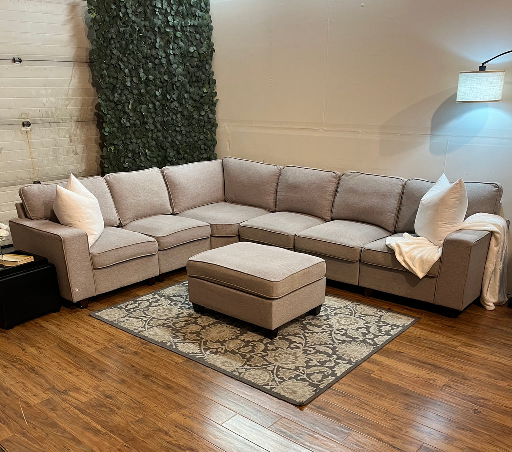 Modular Sectional in Heather Gray