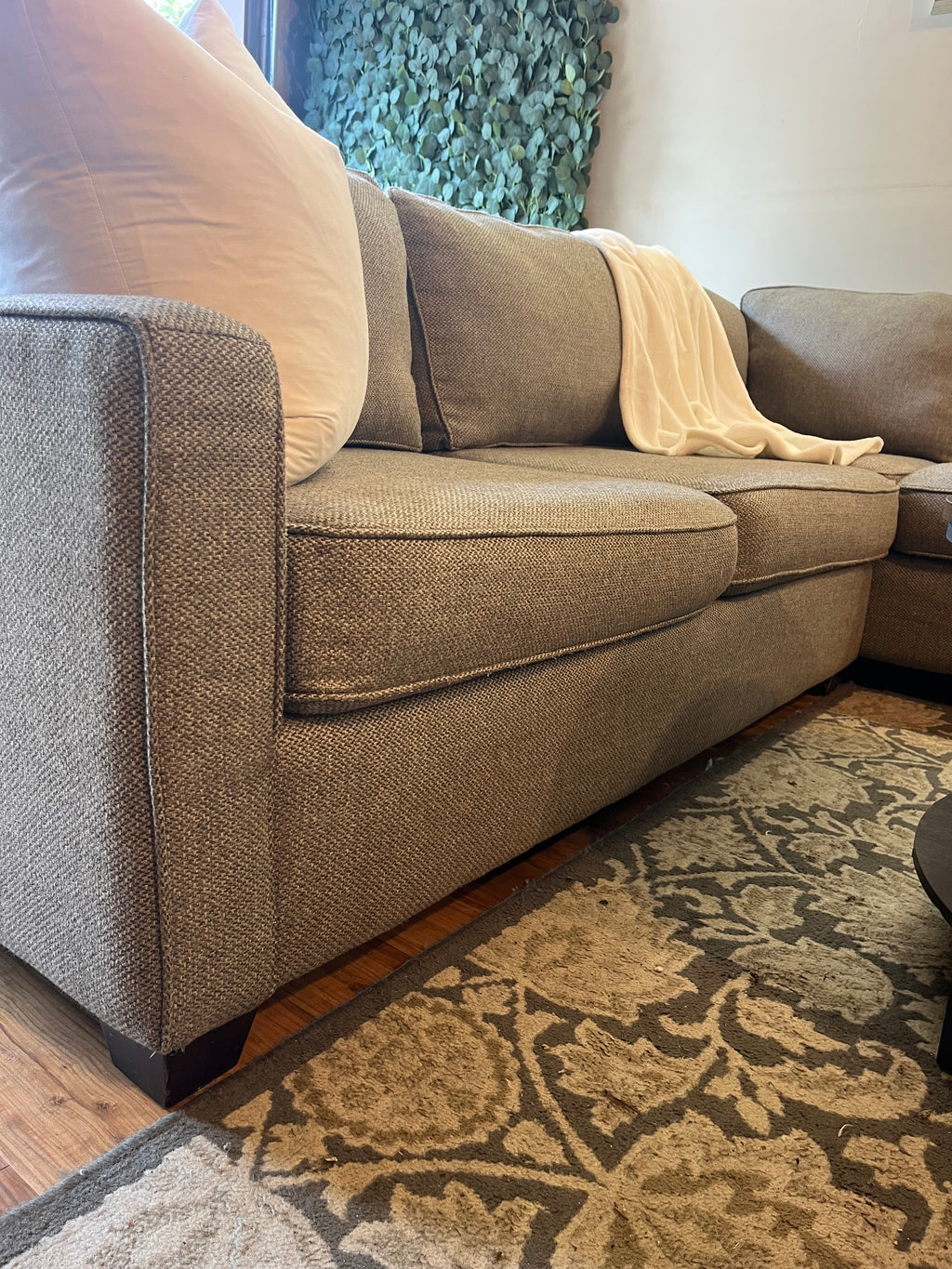 Boston Interiors Sectional in Stone Gray