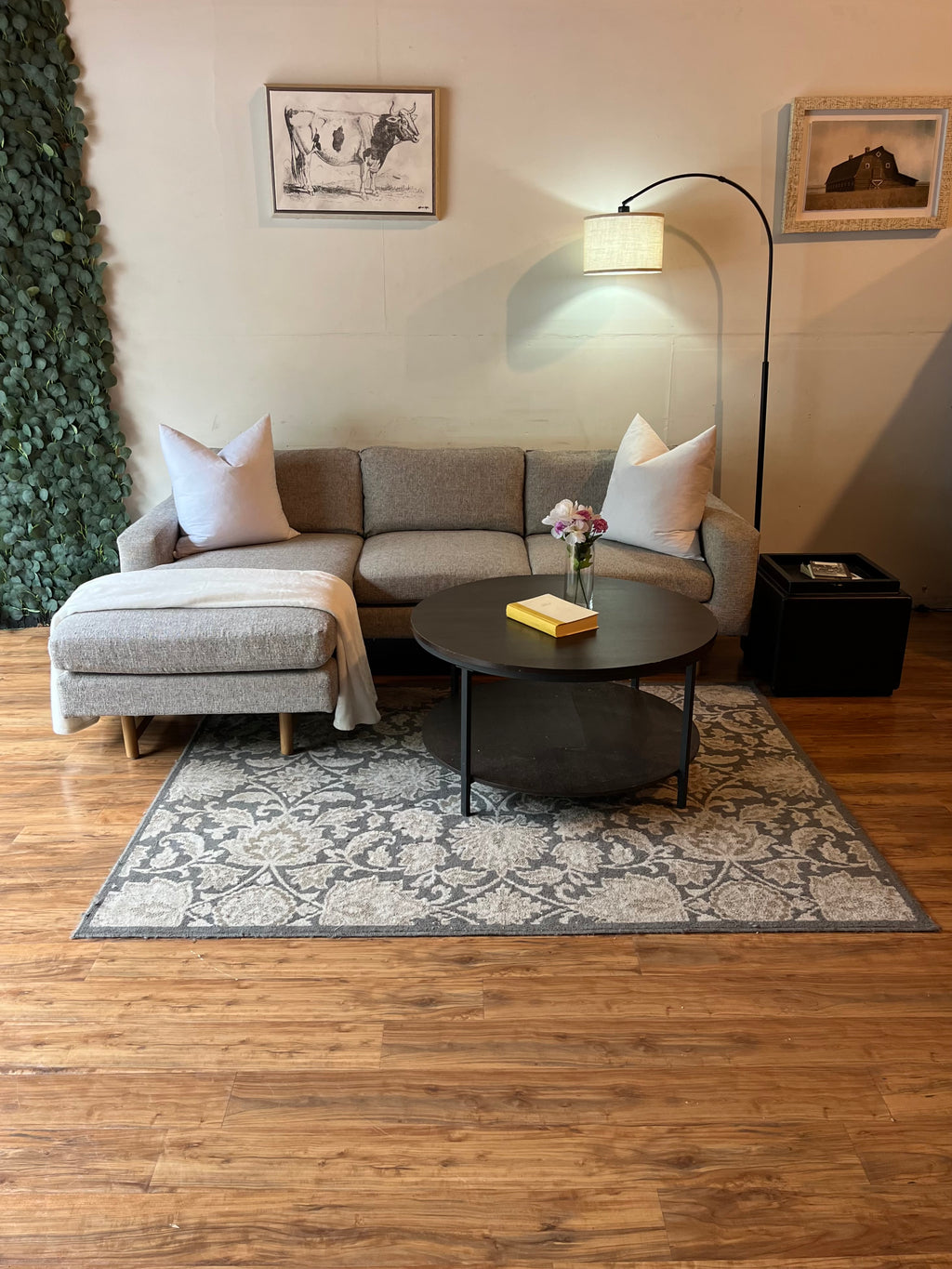 West Elm Eddy Sectional with Reversible Chaise in Pearl Gray