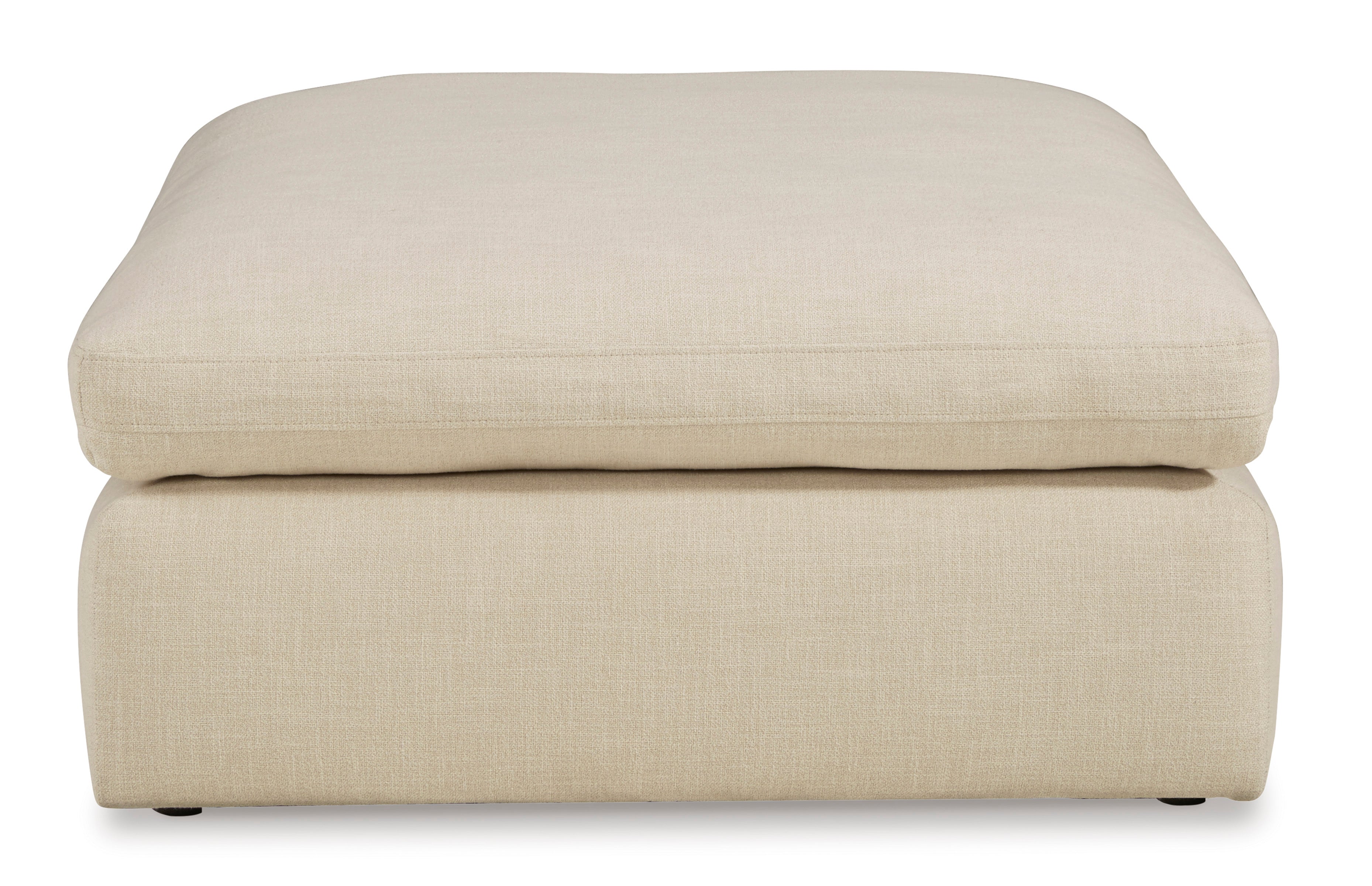 Elyza Ottoman in Linen