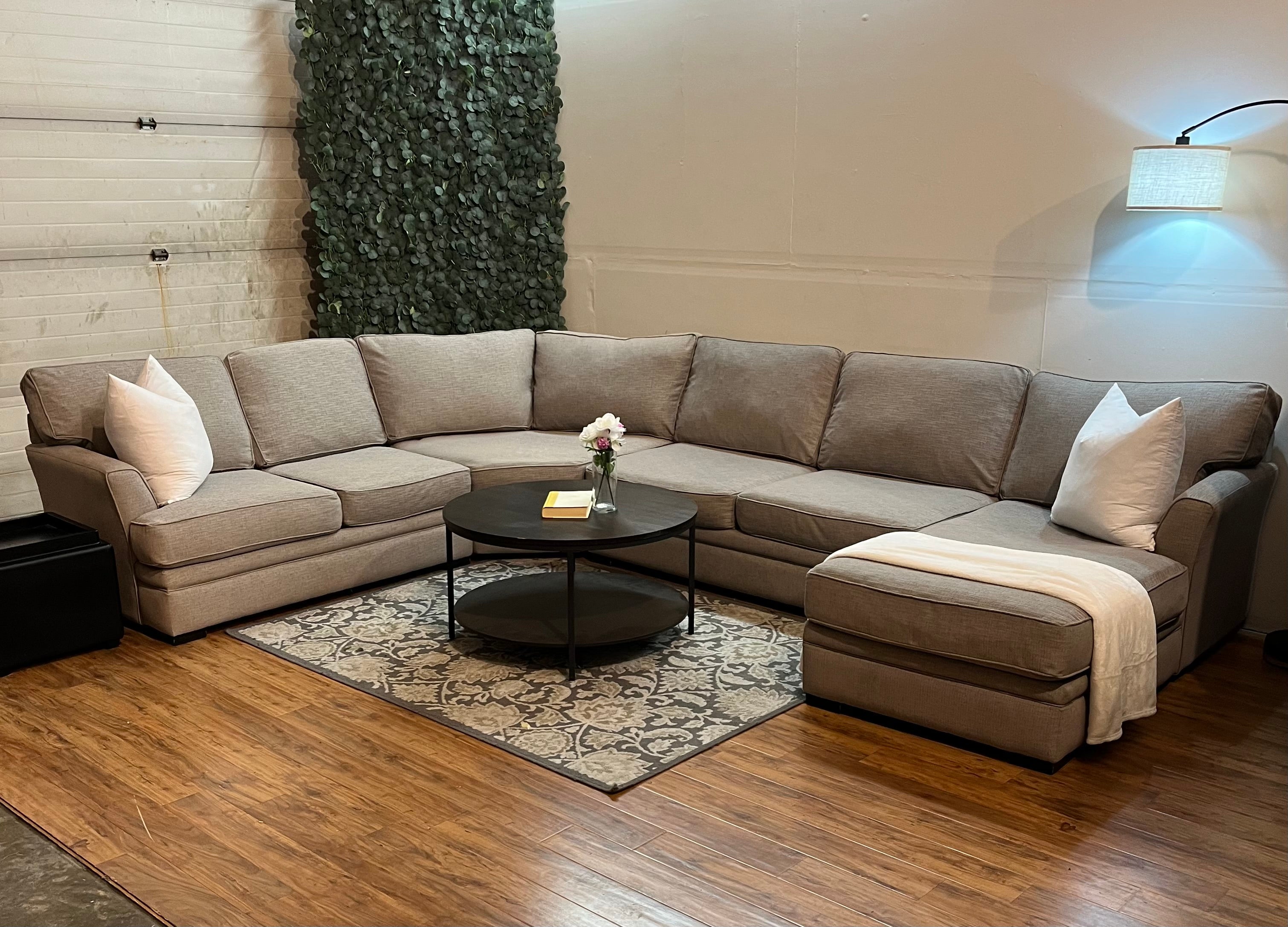 Jordan’s Furniture Sectional in Steel Gray