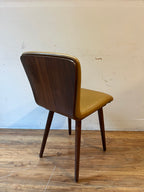 Article Sede Leather Dining Chairs (4) - Walnut And Toscana Tan