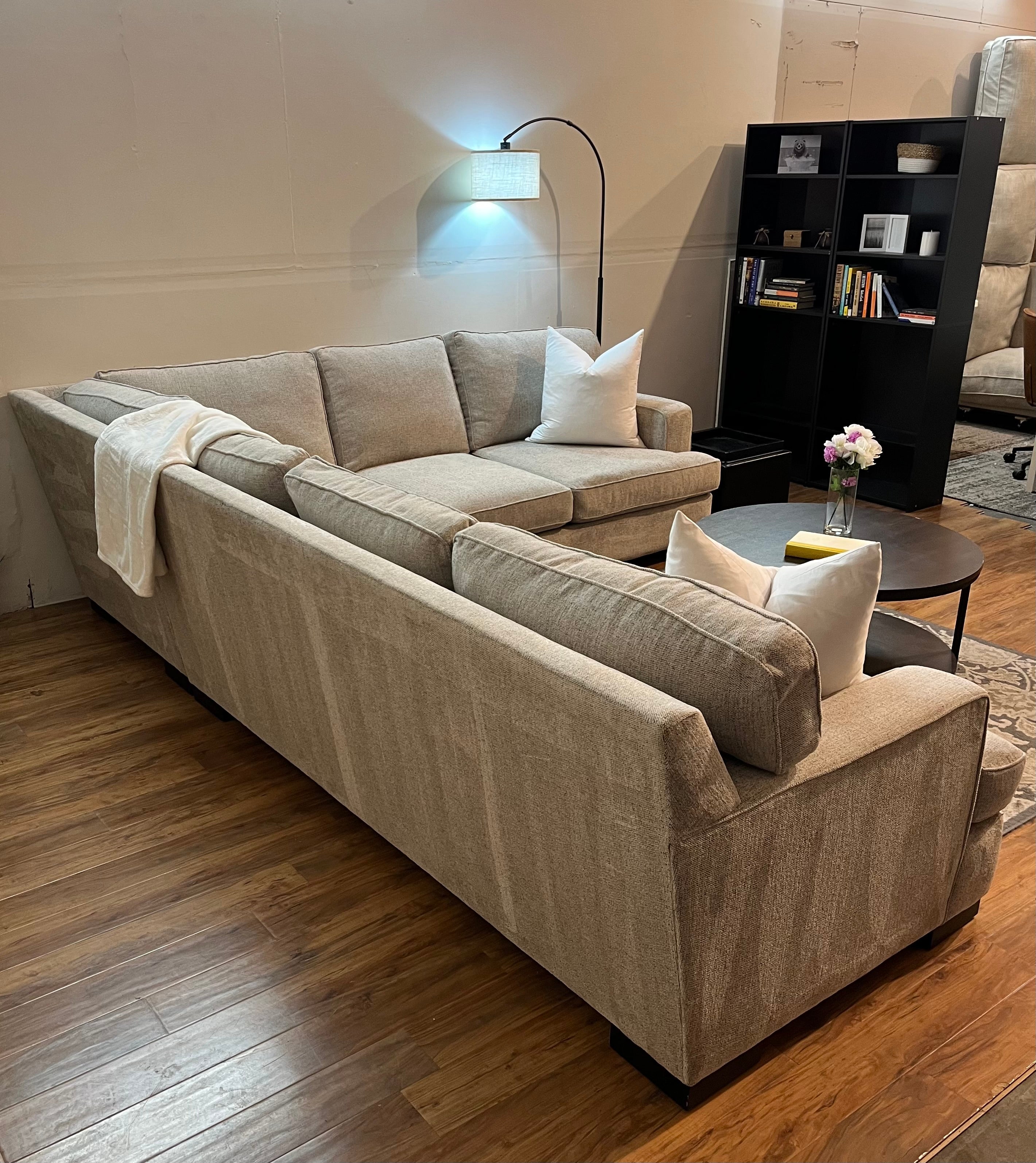 Jordan’s Furniture Sectional in Dove Gray