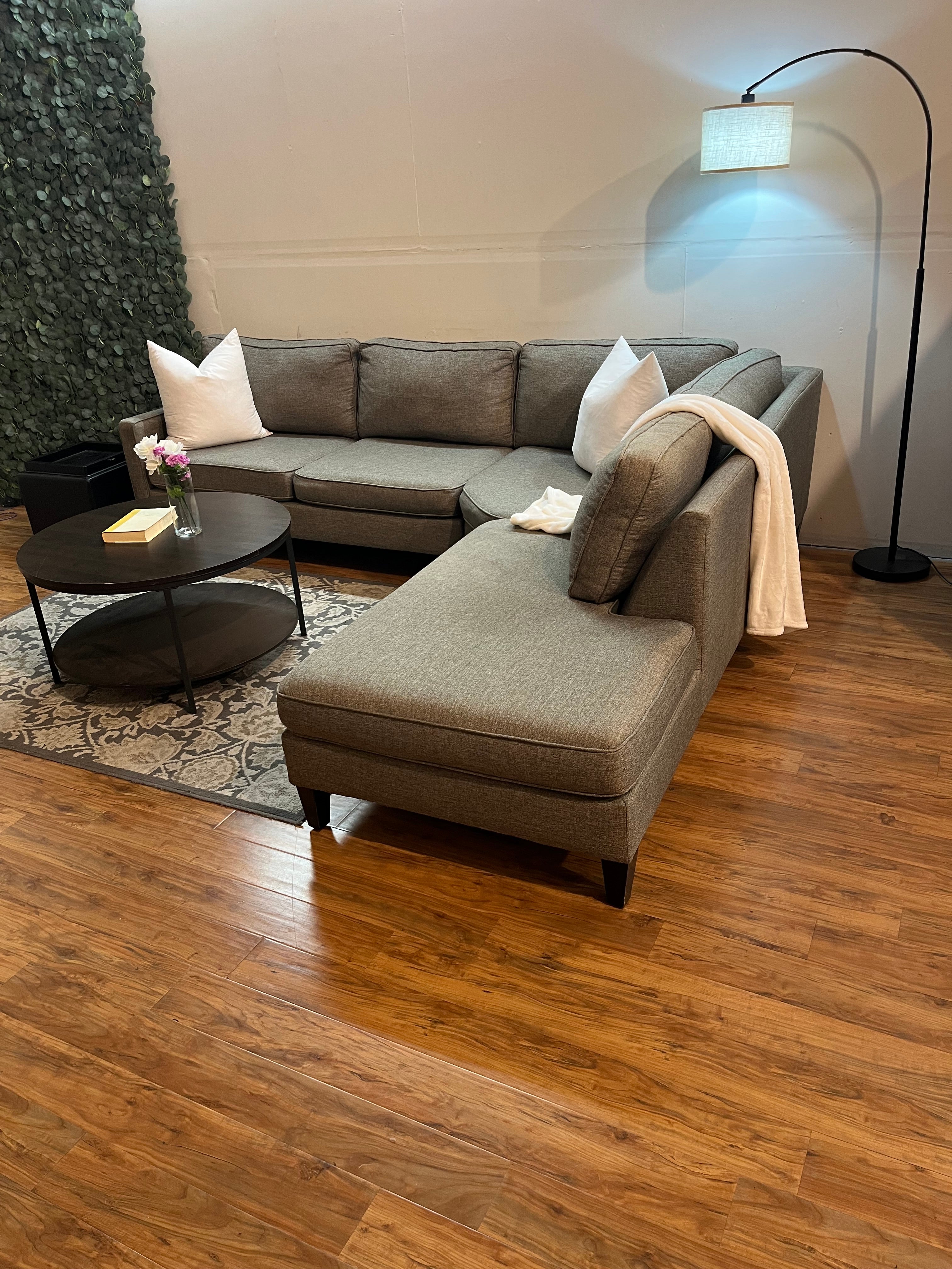 Max Home Sectional in Stone Gray