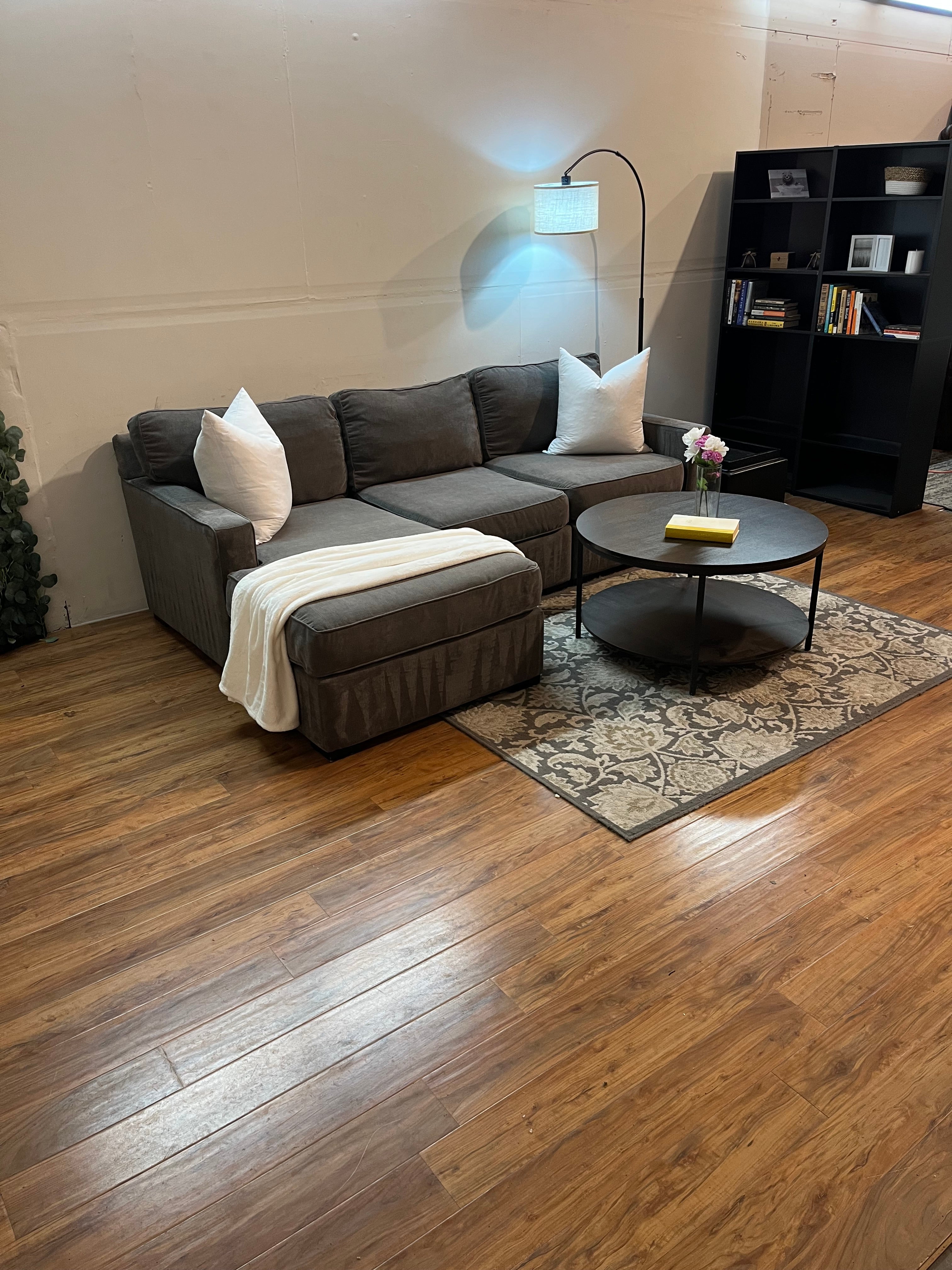 Macy’s Radley Sectional in Mocha Gray