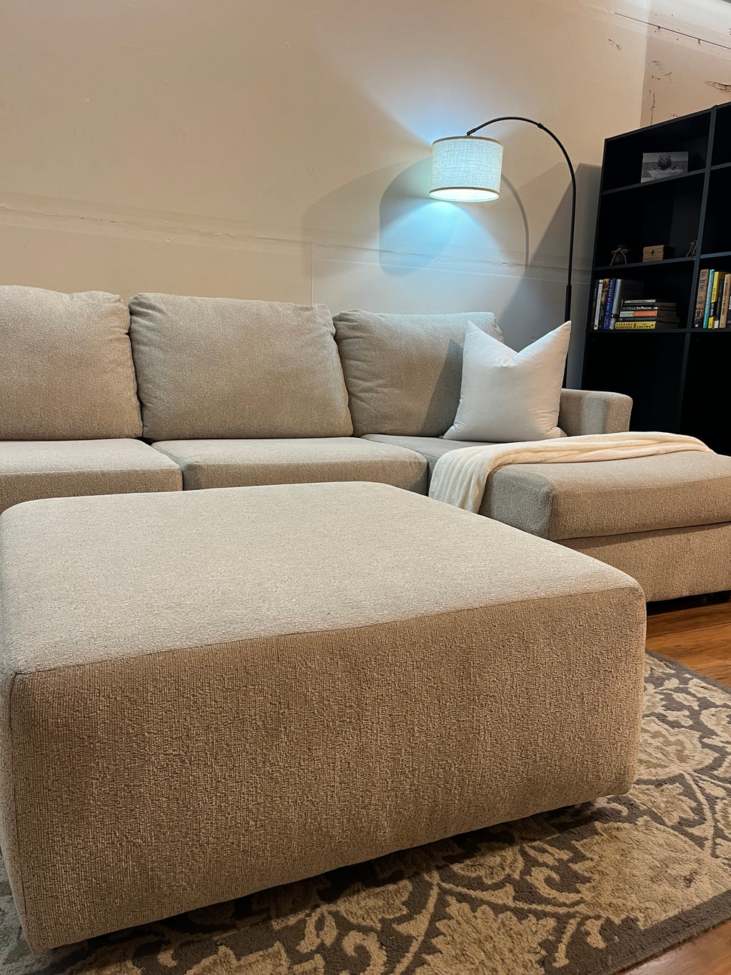 Ashley Furniture Sectional with Ottoman in Dove Gray