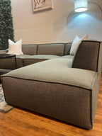 Castlery Johnathan Sectional in Performance Twill, Moss