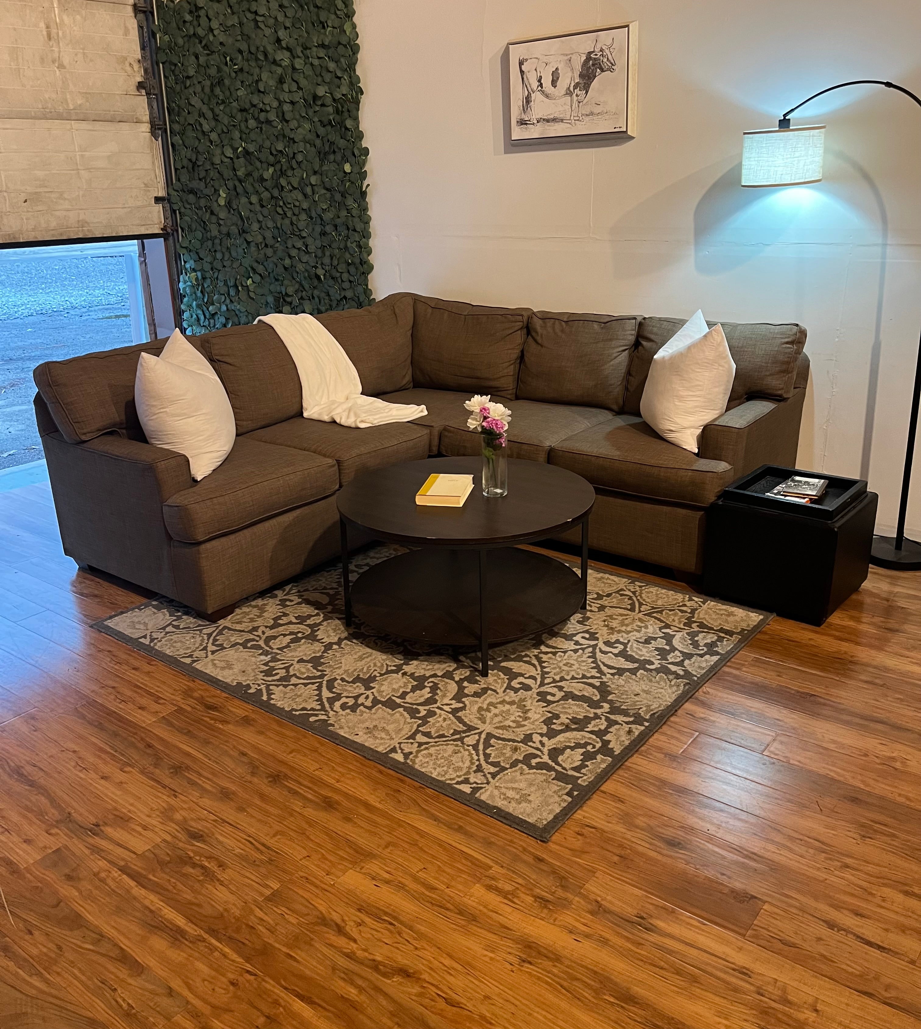 Jordan’s Furniture Sectional in Taupe