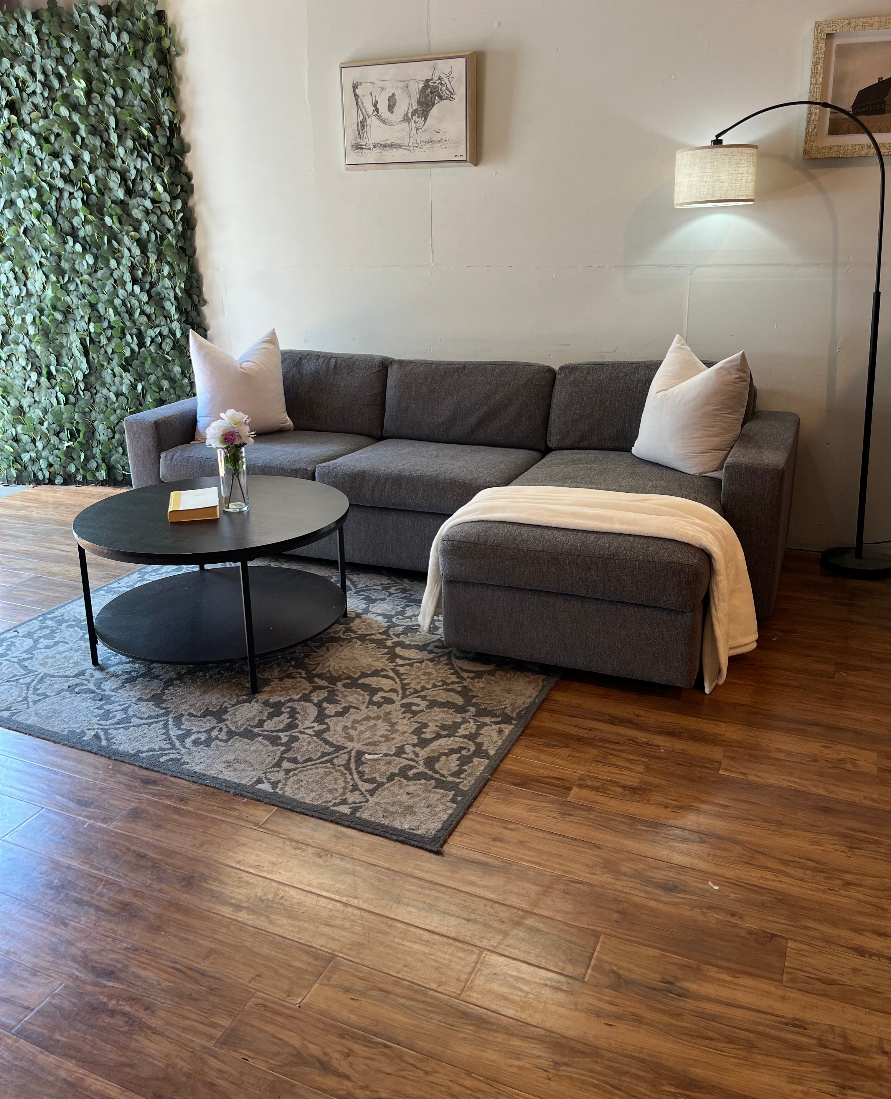 West Elm Urban Sleeper Sectional in Denim Blue