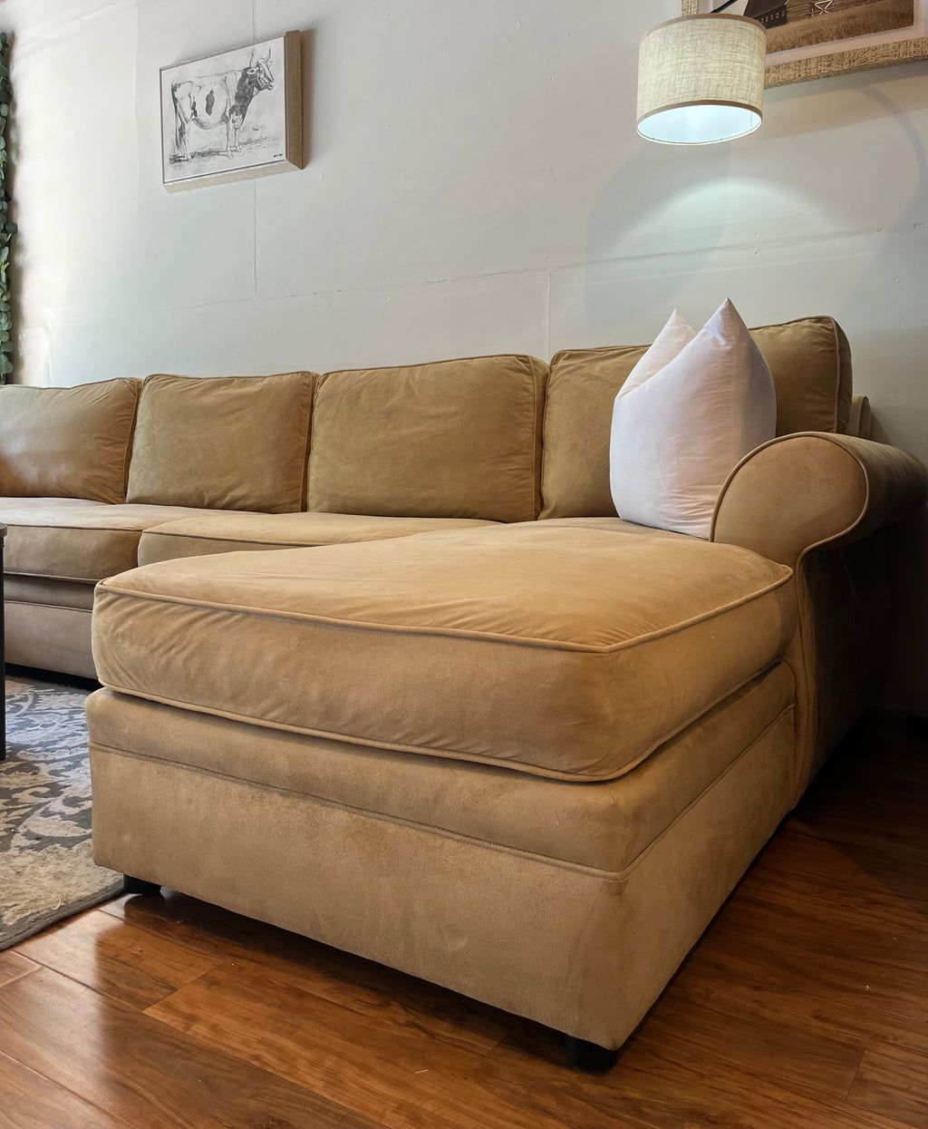 Pottery Barn Pearce Roll Arm Sectional in Oat