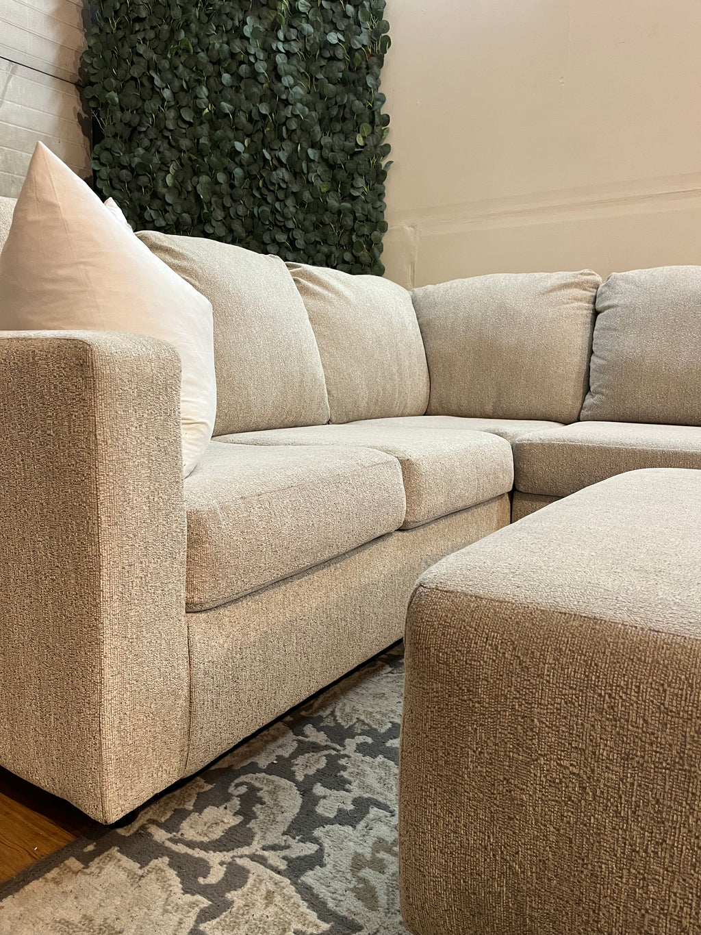 Ashley Furniture Sectional with Ottoman in Dove Gray