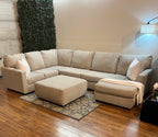 Ashley Furniture Sectional with Ottoman in Dove Gray