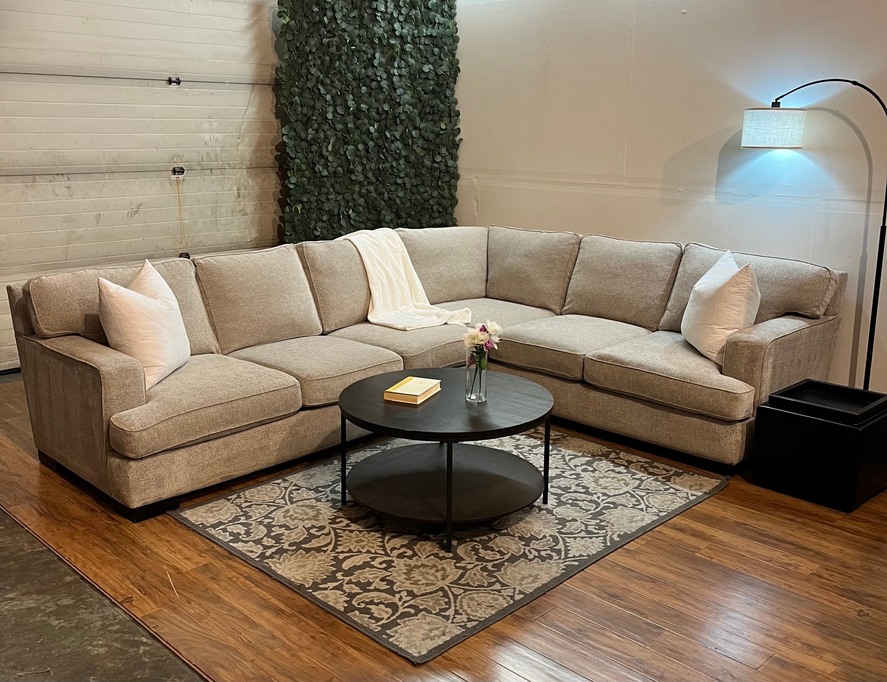 Jordan’s Furniture Sectional in Dove Gray