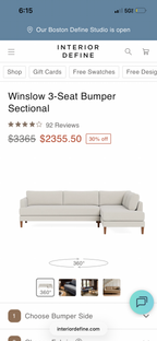 Interior Define Winslow Sectional in Frost White