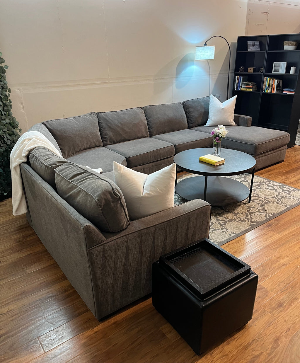 Macy’s Radley Sectional in Mocha Gray