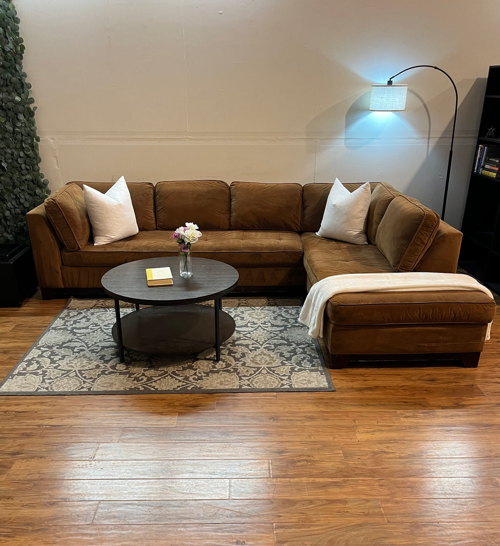 Macy’s Sectional in Caramel