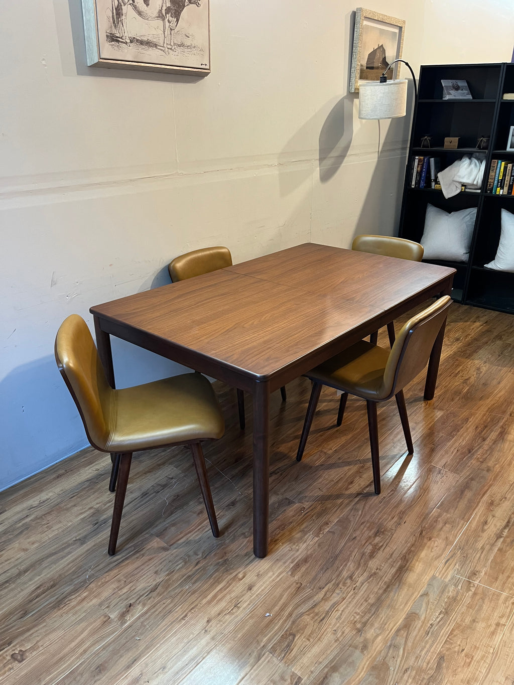 Article Sede Leather Dining Chairs (4) - Walnut And Toscana Tan