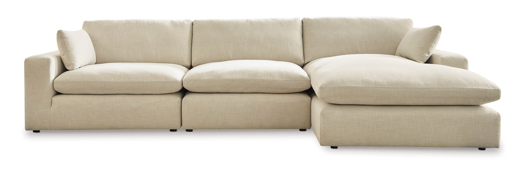 Elyza 3-Piece Sectional with RAF Chaise in Linen