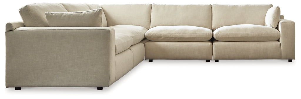 Elyza 5-Piece Corner Sectional in Linen