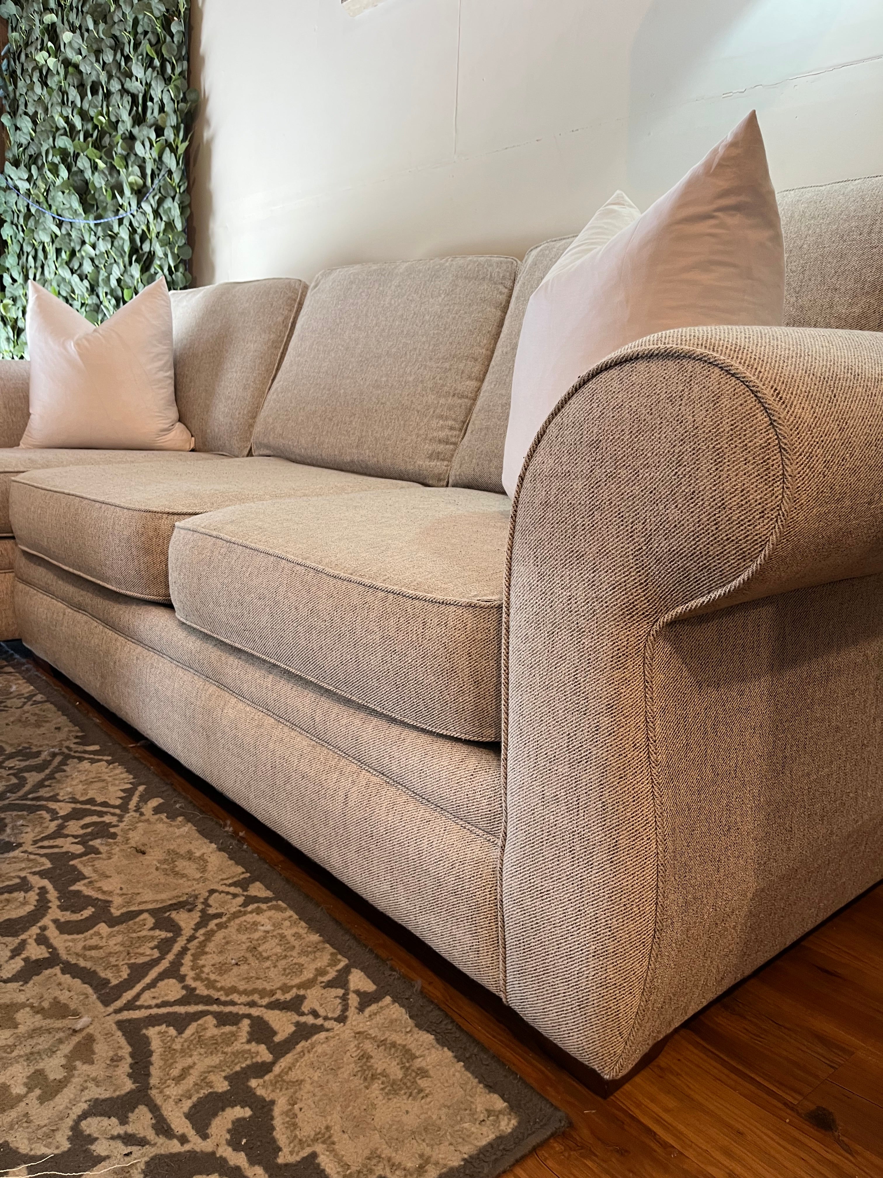 Klaussner Sectional in Bone Gray