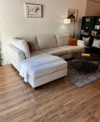 Jordan’s Furniture Sectional in Pearl White