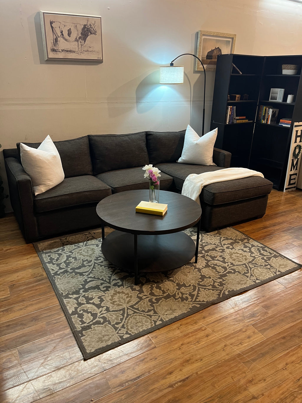 Crate & Barrel Davis Sectional in Graphite