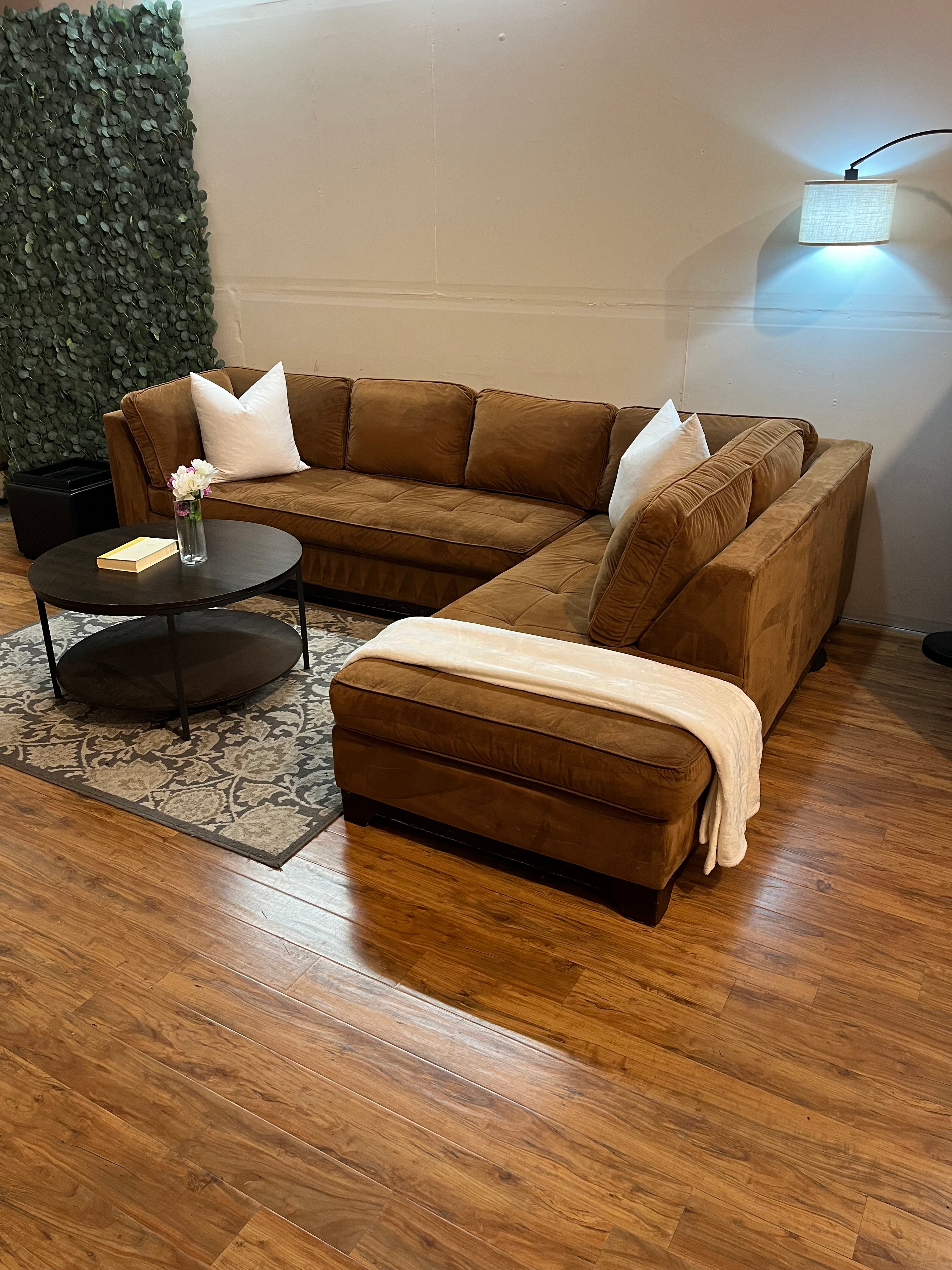 Macy’s Sectional in Caramel