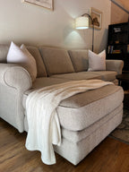 Klaussner Sectional in Bone Gray