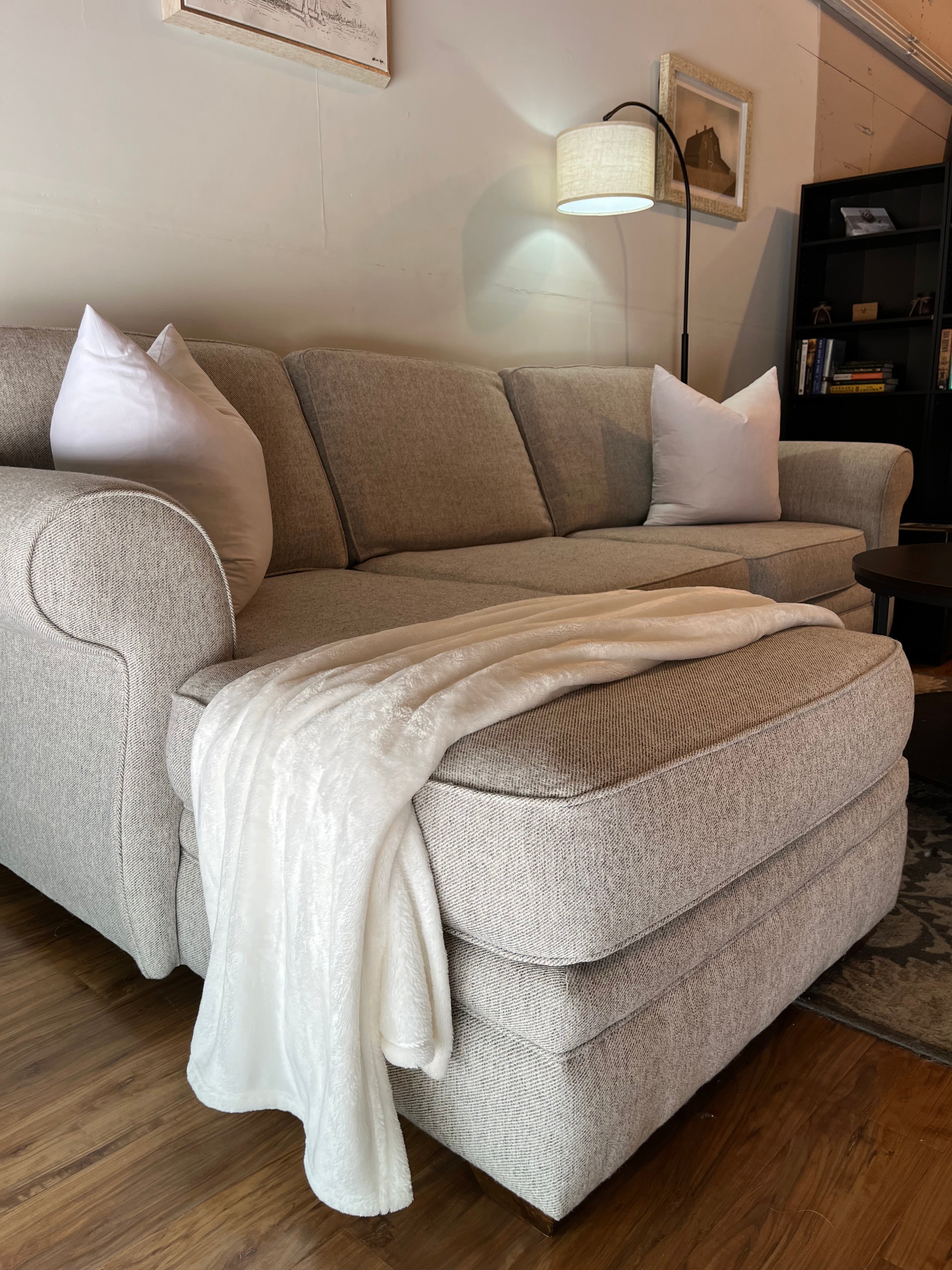 Klaussner Sectional in Bone Gray