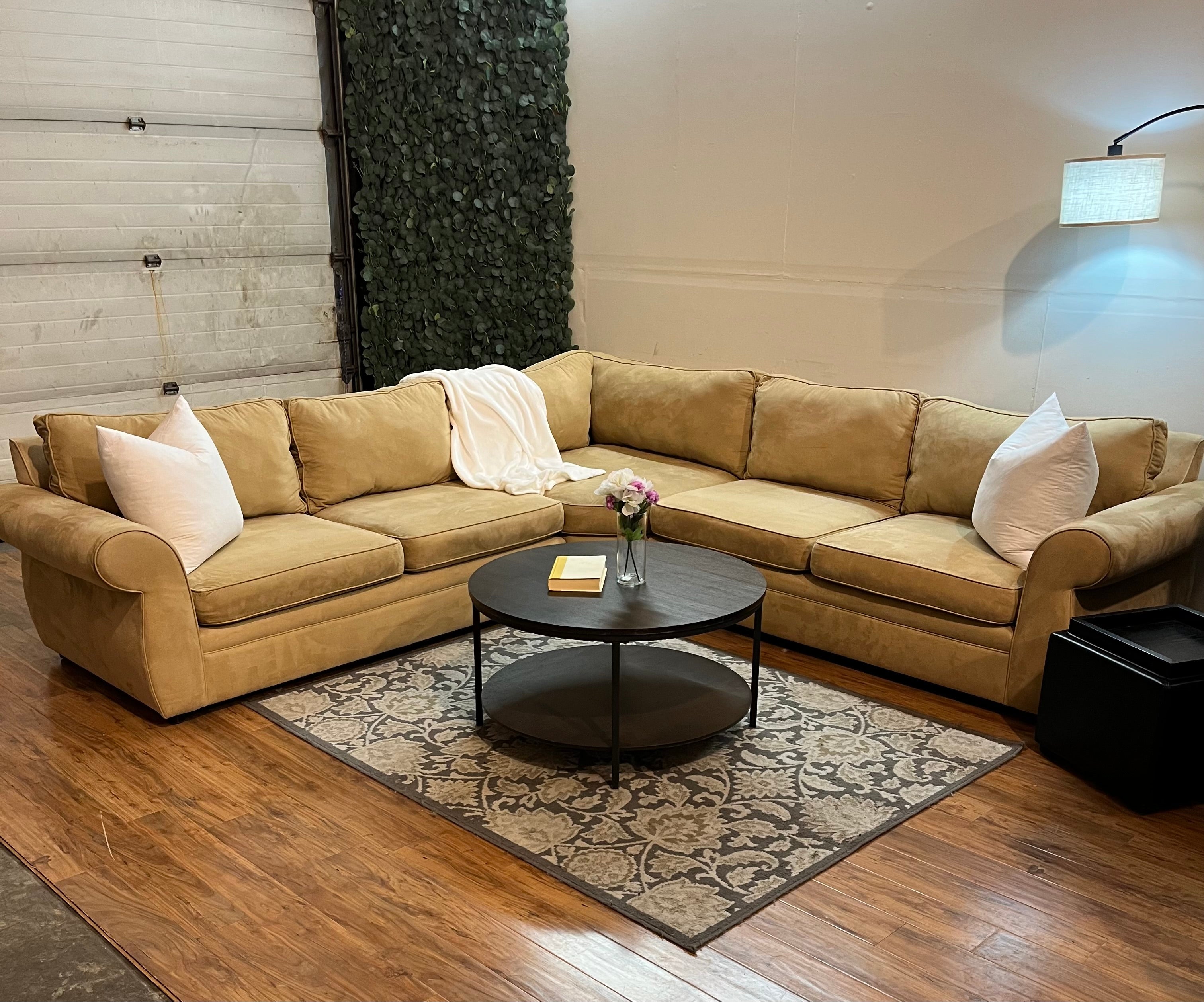 Pottery Barn Pearce Roll Arm Sectional in Oat