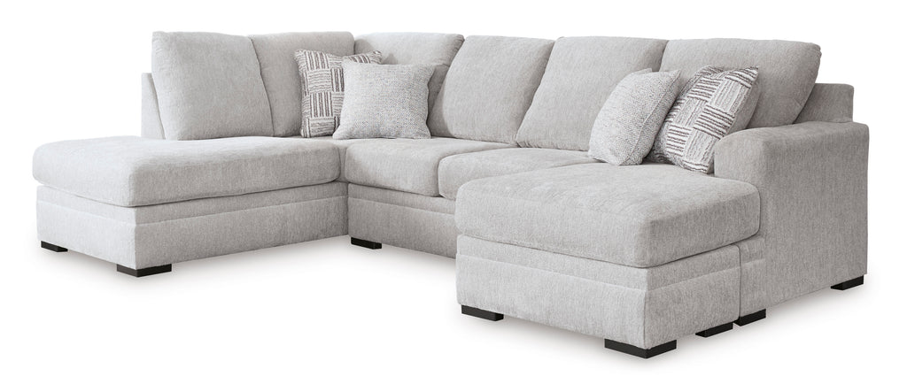 Gabyleigh 2-Piece Sectional with Chaise in Nickel