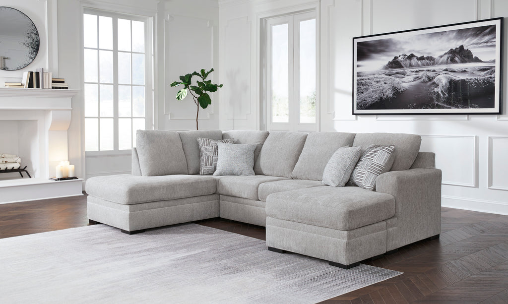 Gabyleigh 2-Piece Sectional with Chaise in Nickel