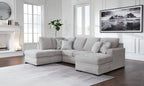 Gabyleigh 2-Piece Sectional with Chaise in Nickel