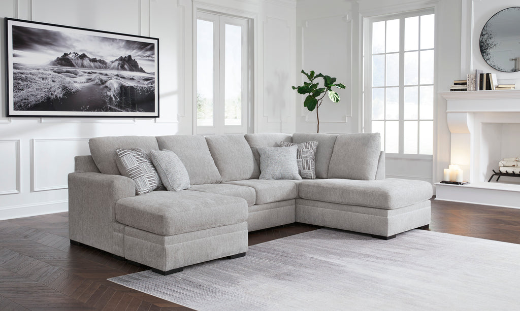 Gabyleigh 2-Piece Sectional with Chaise in Nickel