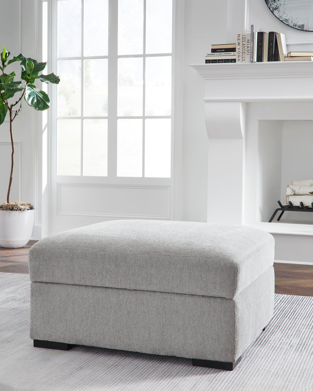 Gabyleigh Ottoman with Storage in Nickel