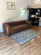 Poly & Bark Capa Leather Sofa - Chocolate Brown