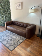 Poly & Bark Capa Leather Sofa - Chocolate Brown