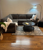 Grey Sectional with Ottoman