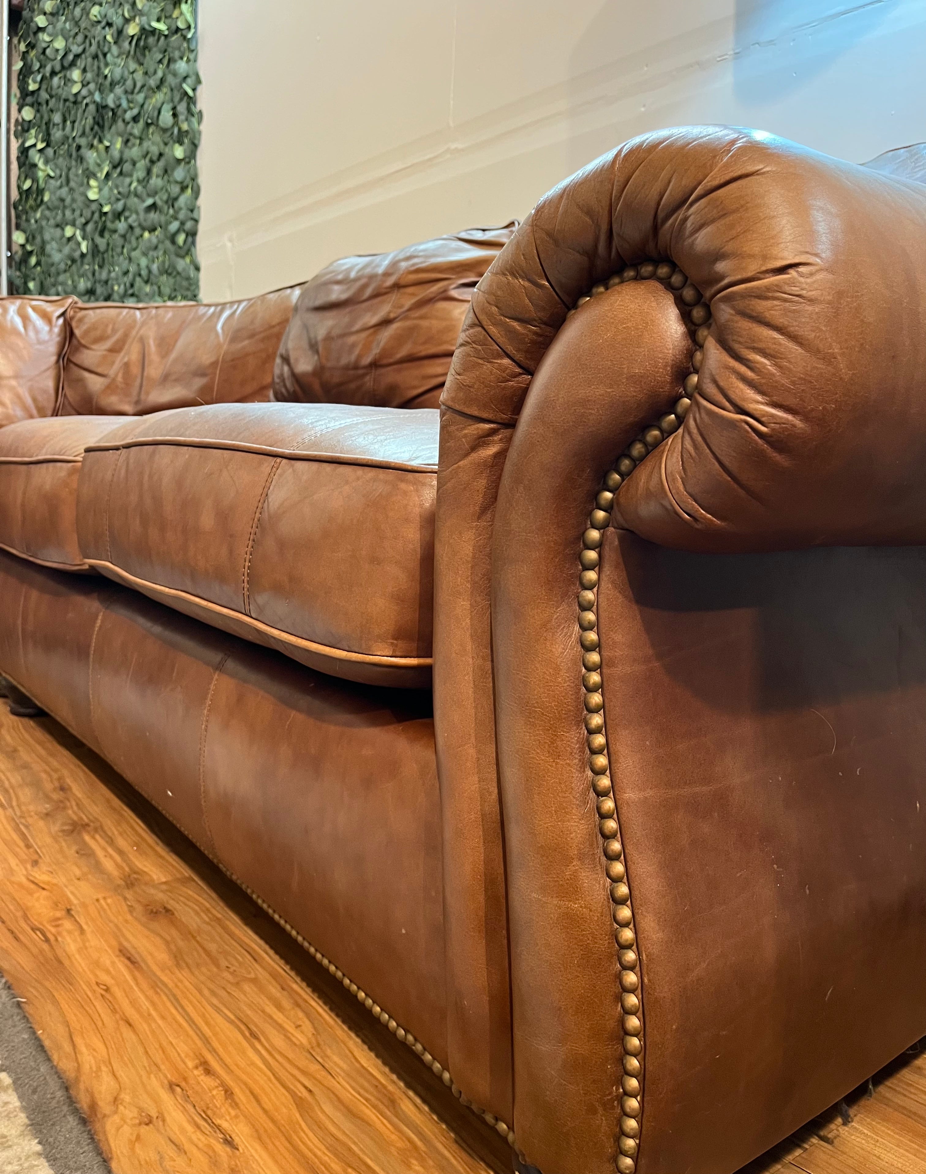 Bernhardt Van Gogh Leather Sectional