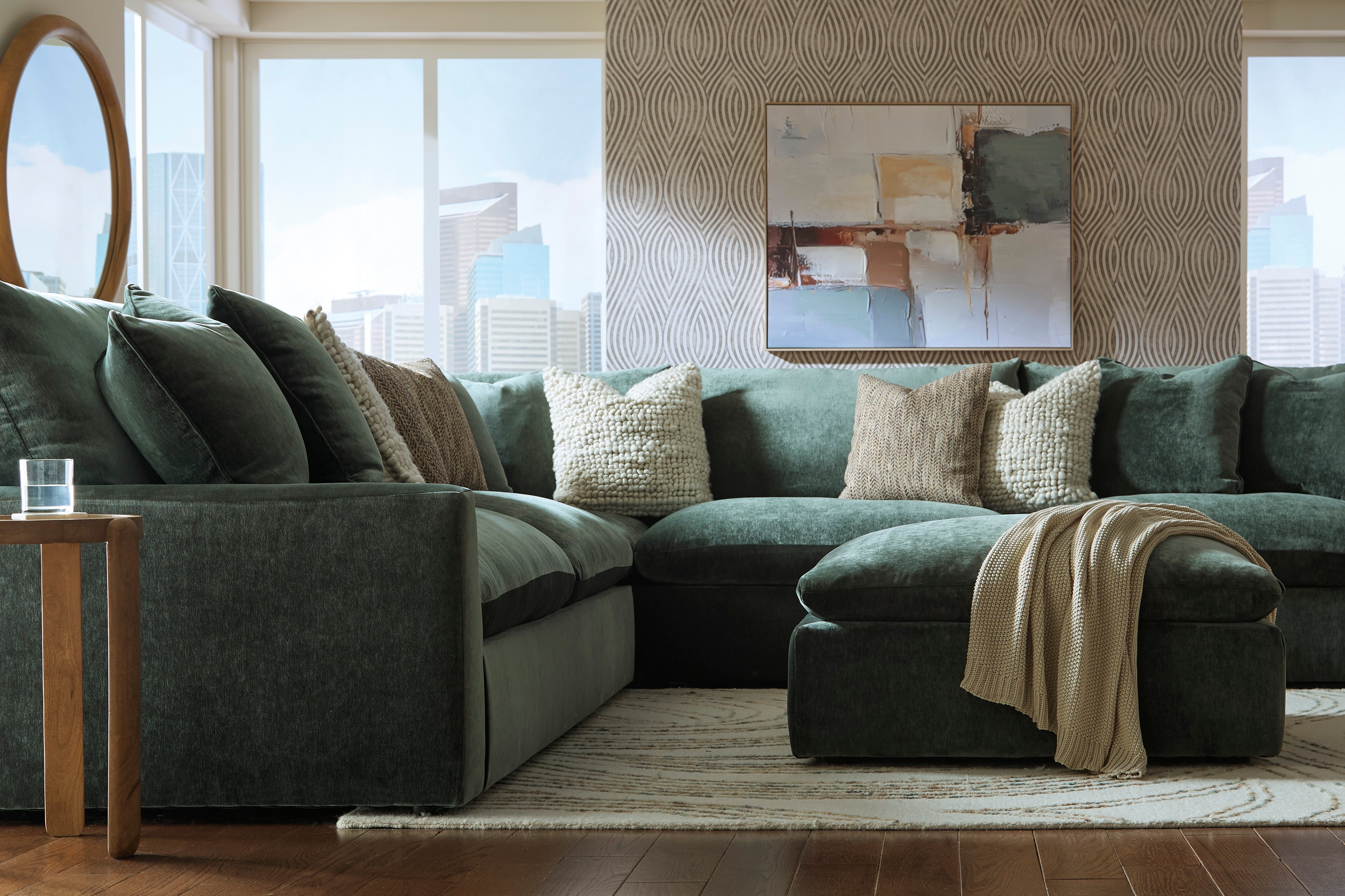 Rowan 3-Piece Sectional in Jade