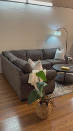 Grey Sectional with Ottoman
