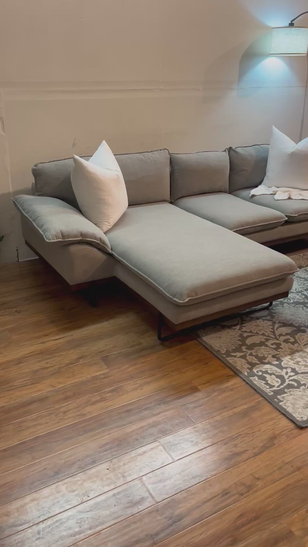 Article Sectional in Platinum Gray