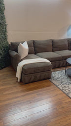 Arhaus Sectional in Charcoal Gray